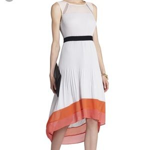BCBG hi-low pleated dress. Size LARGE